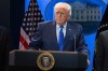 President Donald Trump speaks during a press briefing at the White House, Friday, Feb. 20, 2026, in Washington. (AP Photo/Allison Robbert)