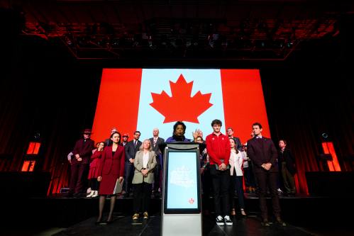 Health Minister Marjorie Michel speaks during an announcement at Collège La Cité in Ottawa, on Monday, Feb. 23, 2026. THE CANADIAN PRESS/Spencer Colby
