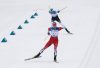 Silver medalist Mark Arendz of Canada, front and bronze medalist Alexander Ehler of Germany compete in the 4x2.5km mixed relay of cross-country skiing at the 2018 Winter Paralympics in Pyeongchang, South Korea, Sunday, March 18, 2018. (AP Photo/Lee Jin-man)