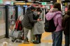 The flight from Abu Dhabi with passengers returned to Italy arrives at Fiumicino Airport, in Rome, Tuesday, March 3, 2026. (Valentina Stefanelli/LaPresse via AP)